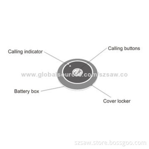 1-button super slim wireless calling button